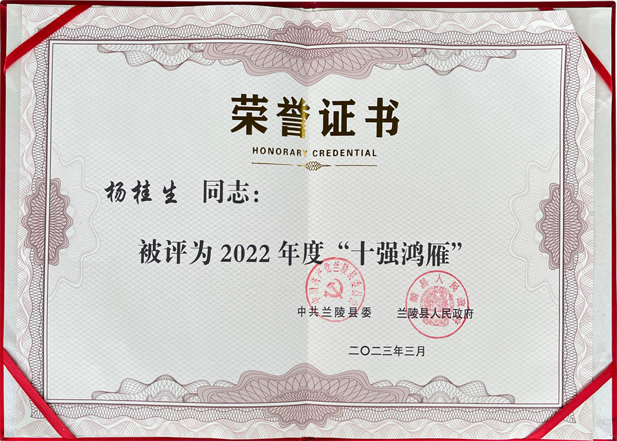 榮譽(yù)證書